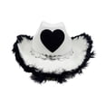 thumbnail image 5 of BRICH Cowboy Hat Heart Pattern Western Hat Travel Casual Wear Hats Fashion Denims Hats for Daily Fashion Statements 01-White3 One Size, 5 of 6