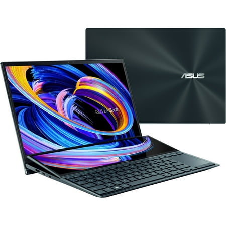 ASUS ZenBook Duo 14" FHD Touchscreen Laptop, Intel Core i7-1195G7, 16GB RAM, 1TB SSD, Windows 11 Pro, Celestial Blue, UX482EGR-XB74T