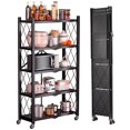 thumbnail image 6 of 2PK XL 5 Tier Metal Rack Free Standing Shelving Unit Heavy Duty Storage W/ Wheel, 6 of 20
