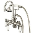 thumbnail image 3 of Water Creation F6-0011-02-CL Gray Vintage Classic Adjustable Spread Wall Mount Tub Faucet, Brushed Nickel, 3 of 5