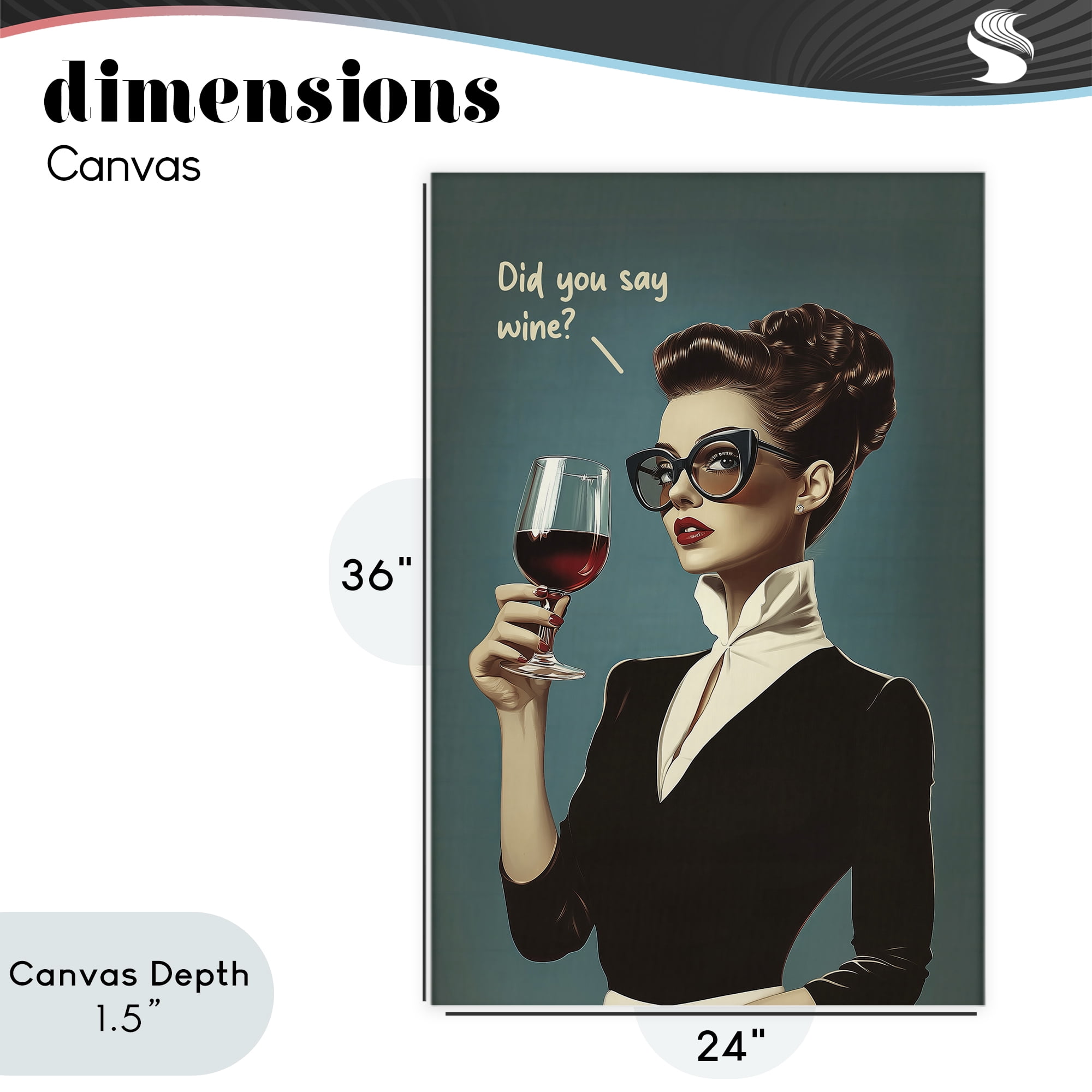 Stupell Industries Did You Say Wine Canvas Wall Art, design by Andreas Magnusson