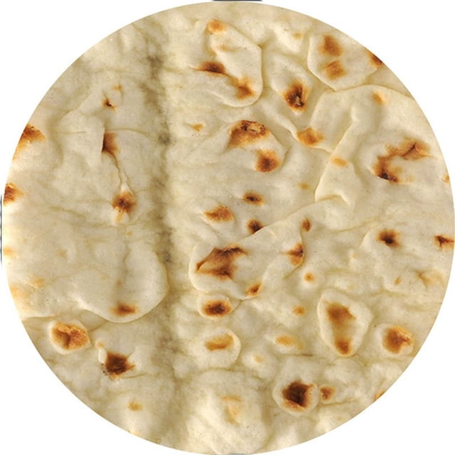 WOSTAR-Manta de lana de coral cálida, manta de pizza de tortilla mexicana de forma redonda, sofá de lana lavash, colcha de felpa a cuadros, manta de invierno
