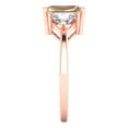 thumbnail image 3 of 2.82 ct Emerald Cut Yellow Moissanite Three-Stone Engagement Ring for Women in 18K Rose Gold, 3 of 5