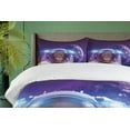 thumbnail image 3 of Ambesonne Outer Space Duvet Cover Sets, Astrounaut Monkey, 2-Queen, Violet White, 3 of 6