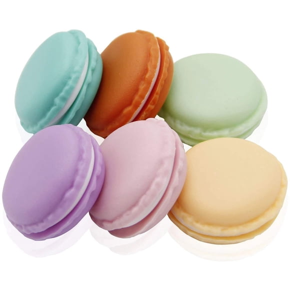 Boîte à Macarons, Mini Boîte à Macarons, Boîte à Bijoux Macarons, Boîte à Pilules Mignonne Macarons, Boîte de Rangement Colorée Macarons, Boîte de Rangement en Forme de Bonbon Organisateur de Pilules Mignon (6 Pcs)