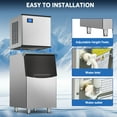 thumbnail image 5 of TITTLA 500 lbs/24-Hours Split Commercial Freestanding Ice Maker in Silver Industrial Ice Machine, 300Lbs Storage, Ice Ready in 11-20min Two packages 182 Ice Cubes/Cycle, 5 of 8
