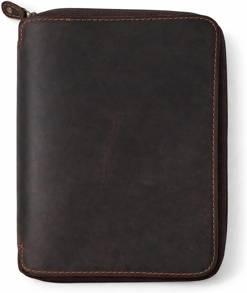 A5 Leather Journal Cover with Zipper Refillable Notebook  for  Leuchtturm1917