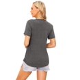 thumbnail image 3 of Ekouaer Women's Maternity Shirts Short Sleeves Nursing Tops 3 Pack Double Laye Breastfeeding Tees Pregnancy Clothes, 3 of 6