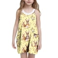 thumbnail image 1 of Vestido de Verano Casual Estiramiento Suave sin Mangas Vestido Impreso para Niños 3-10T Vestido de Pascua para Vacaciones Fiesta Vacaciones, 1 of 6