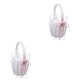 thumbnail image 4 of Monstrate Cesta de boda con lazo, portador de anillo portátil para niñas, soporte de flores de diamantes de imitación, contenedor para banquete de Rosado 2piezas Monstrate CBP448975, 4 of 5