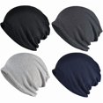 thumbnail image 1 of wonima44 Cotton Slouchy Beanie Hip-Hop Soft Lightweight Running Beanie Adult Skull Hats Cap for Men Women, 1 of 1
