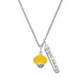 thumbnail image 1 of Delight Jewelry Yellow Faceted Glass Goldtone Spinner Silvertone Live the Life You Have Imagined Bar Charm Necklace, 23", 1 of 4
