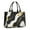 Black And Gold, variant on Large Capacity Tote Bag,Black and Gold Marble Layered Waves Pattern Handbag Fashion Luxury Tote Bag,15.7"x13"x 5.1" Inches,Laptop Compatible