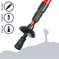 thumbnail image 4 of 2 PCS Trekking Walking Hiking Sticks Anti-shock Adjustable Alpenstock Poles Red, 4 of 10