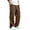 Brown, variant on Boys Wide Leg Cargo Pants, Children Elastic Waist Casual Trousers with Cargo Pockets for Kids Hiking Outdoor Daily Activities Pants Brown 14-15T