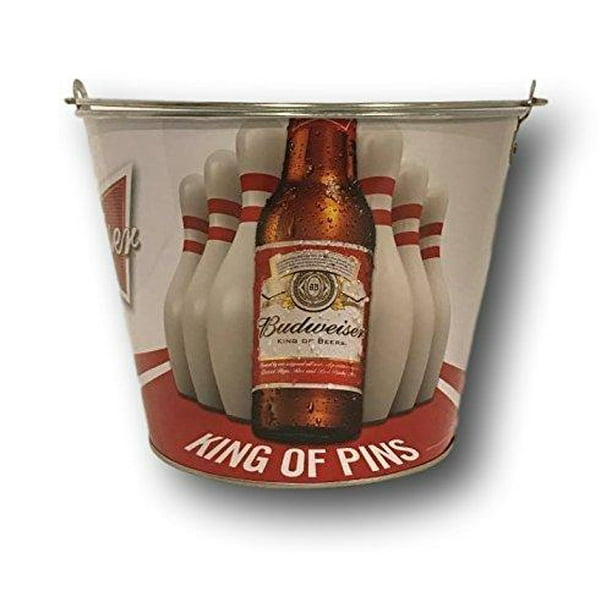 Budweiser "King of Pins" Beer Bucket