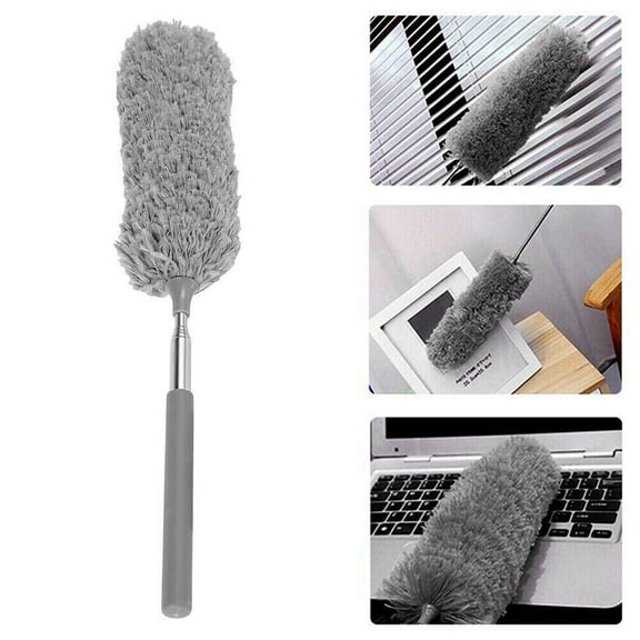SIFANA Extendable Feather Duster Telescopic Long Handled Microfibre Cleaning Brush Household 86cm