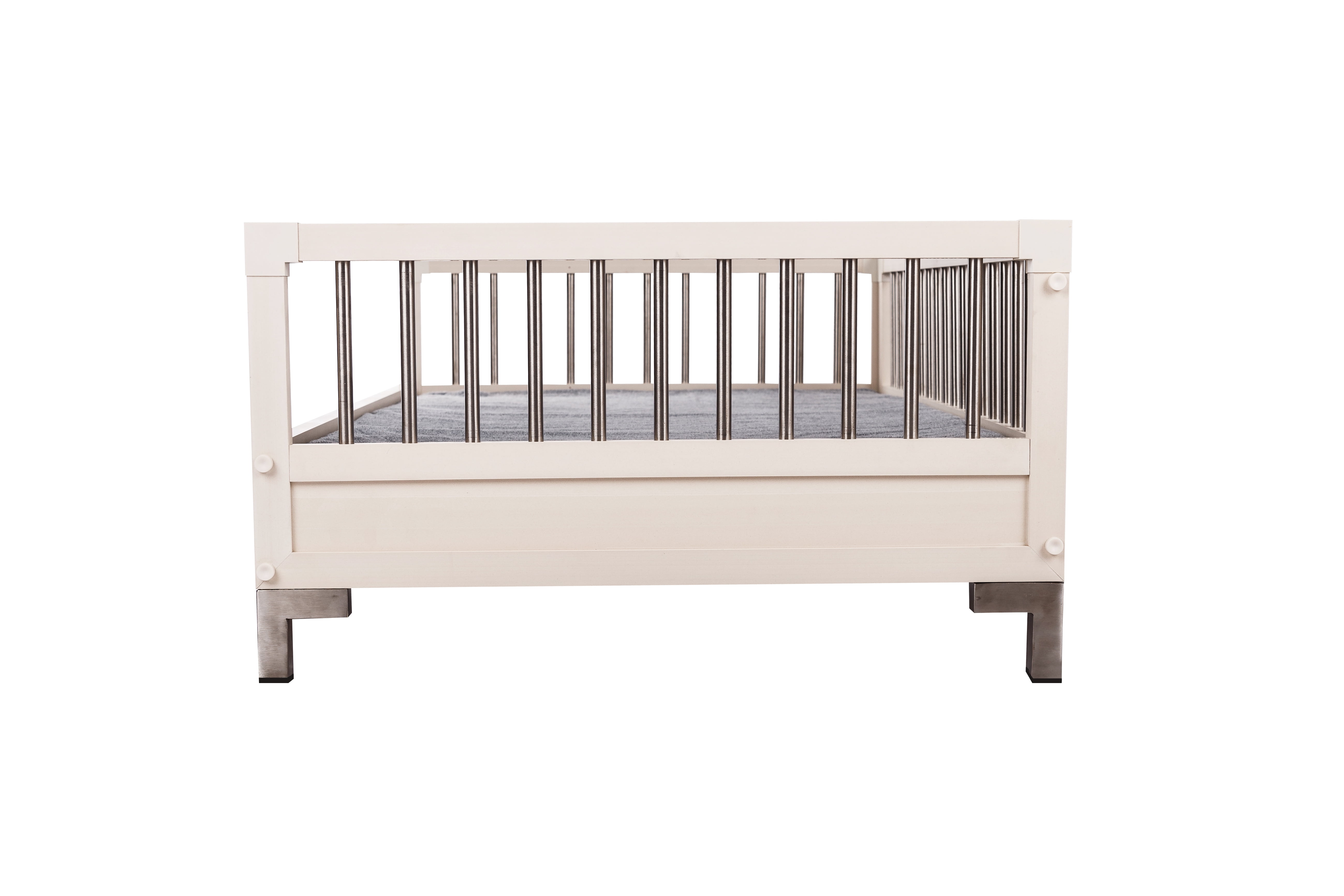 ECOFLEX Raised Dog Bed with Memory Foam Cushion, Antique White, Extra Large