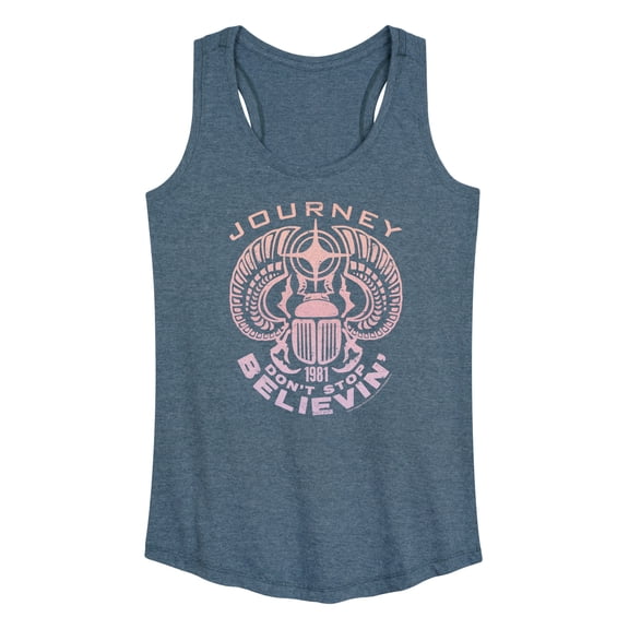Journey - Scarab Don't Stop Believin' - Women's Racerback Graphic Tank