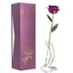 thumbnail image 1 of Rosa morada real bañada en oro de 24 quilates Sincero Soporte, 1 of 9