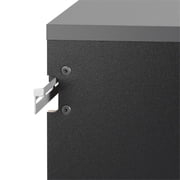 Prepac HangUps 3 Drawer Wooden Base Garage Storage Cabinet in Black