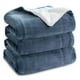 thumbnail image 1 of Manta Bedsure Sherpa de forro polar tamaño king, 270 x 230 cm, color azul pizarra, 1 of 7
