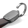 thumbnail image 3 of iPick Image for Ford SVT Black Nickel with Brown Leather Stripe Key Chain, Official Licensed, 3 of 5