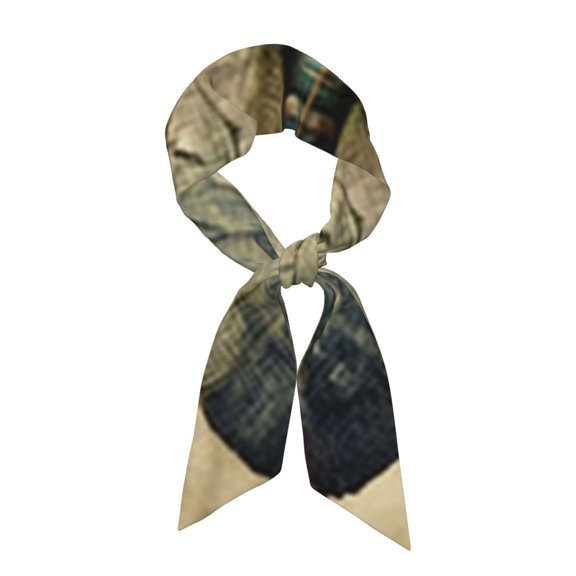 Vintage Dragonfly Art Satin Scarf Silky Neck Hair Scarf Shawl Wrap, Headband Handbag Accessory