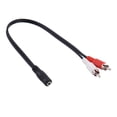 thumbnail image 3 of 2pcs 3.5mm Hembra A 2 Cable De Audio Esté Para Teléfonos Inteligentes, MP3, Tabletas, Casa Baoblaze Cable AUX a RCA doble, 3 of 8