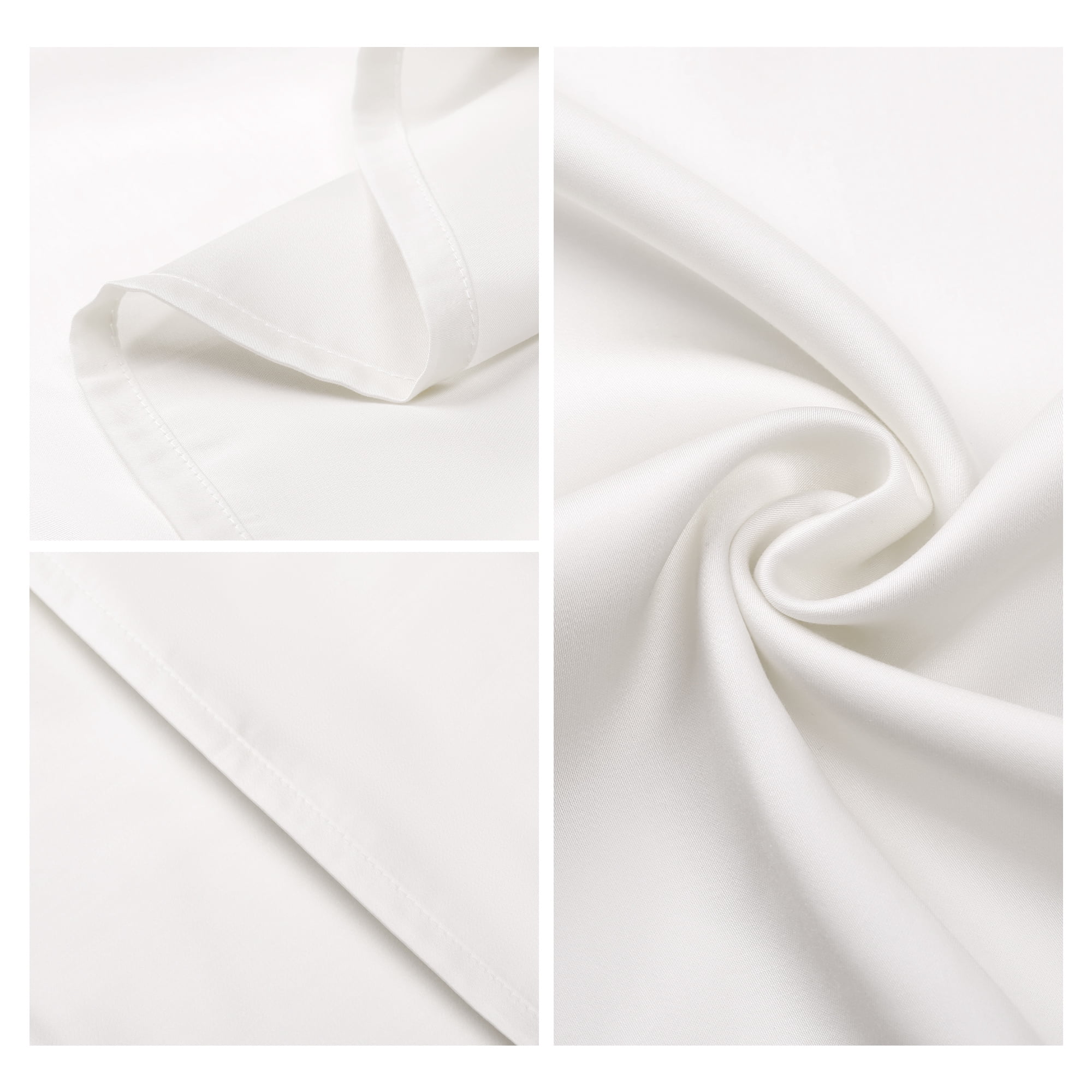 Unique Bargains Satin Pillow Cases Set of 2 Cooling Pillow Covers Queen Beige
