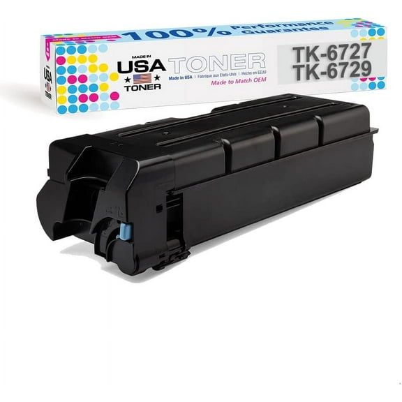 MADE IN USA TONER Compatible Replacement for Kyocera TK-6727, Copystar TK-6729, 7002i, 7003i, 8002i, 8003i, 9002i Black, 1 Cartridge