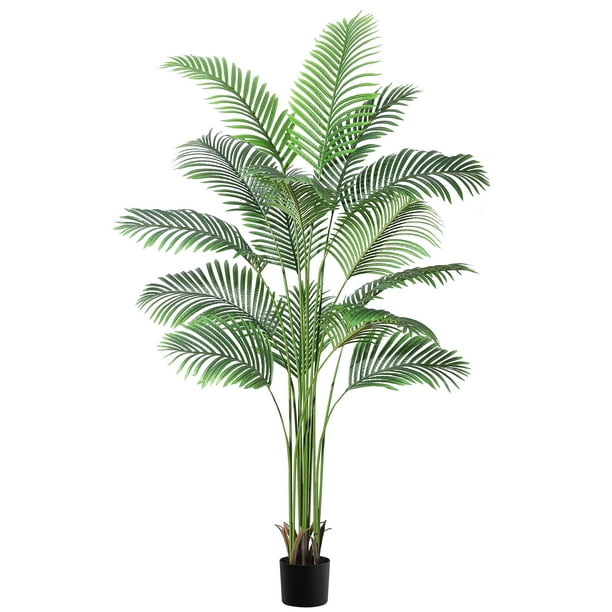 Yeshouse Palmera Artificial de 7 pies, falsa decoración de interior de palmeras con mace.