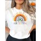 thumbnail image 1 of Camiseta básica para mujer de veranoWomen's Fun Colorful Sun Graphic Tee - Casual Round Neck Short Sleeve T-Shirt, Stretchy Polyester Blend, Machine Washable - Perfect for SummerFather's Day, Mother, 1 of 6