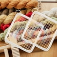 thumbnail image 2 of 1 Set Diy Latch Hook Coaster Kit Rainbow Beige Series Square Coaster Making Kit For Friends Who Like Crafts, 2 of 8