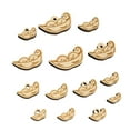 thumbnail image 1 of Two Peas in a Pod Wood Mini Charms Shapes DIY Craft Jewelry - No Hole - 16mm (22pcs), 1 of 7