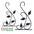 thumbnail image 1 of Soporte para plantas colgantes, resistente al óxido, duradero, arte del hierro, ganchos para colgar macetas para exteriores, color negro, 2 uds., 1 of 8