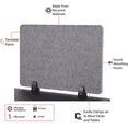 thumbnail image 6 of Stand Up Desk Store ReFocus Raw Clamp-On Acoustic Desk Divider Mounted Privacy Panel to Reduce Noise and Visual Distractions (Castle Gray, 23.6"  x 16" ), 6 of 6