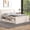 Cream White, variant on Noble House Brevon Full Size Extendable Platform Bed with Built-in Storage Cabinet, Pine Wood Frame, Natural