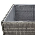 thumbnail image 6 of vidaXL Garden Planter Gray 61.8"x31.5"x31.5" Poly Rattan, 6 of 6