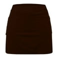 thumbnail image 4 of UAMVSH Skirted Shorts for Women Plus Size Soft Stretchy Tennis Golf Athletic Skorts High Waist Running Active Skirts with Shorts(XX-Large,Brown), 4 of 5