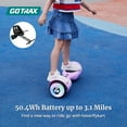 thumbnail image 4 of Gotrax ELF 6.5" Hoverboard with LED Wheels and Headlight, Self Balancing Scooter for Kids and Adults, 200W Motor, 6.2 MPH Top Speed, 3.1 Miles Range, UL2272 Certified, Pink, 4 of 8