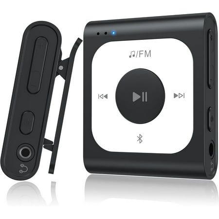 64GB Clip MP3 Player with Bluetooth A53PL Portable Music Player with FM Radio Shuffle No Phone Needed for Sports(Black)