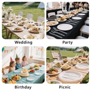 GPED 360 Count Clear Plastic Spoons, 6.8 Extra Heavy Duty Disposable Spoons, Heat Resistant & BPA Free Disposable Silverware, Clear Spoons for Party Supply