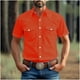 thumbnail image 1 of Yaoyar Mens Summer Vintage Turndown Collar Shirts Short Sleeve Casual Button Down Shirt Beach Vacation Tops, 1 of 6
