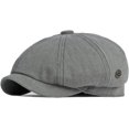 thumbnail image 6 of CoCopeaunts Octagonal Newsboy Cap Cotton Beret Hats for Men Spring Summer Retro Flat Ivy Hat Casual Newsboy Hats for Women, 6 of 7