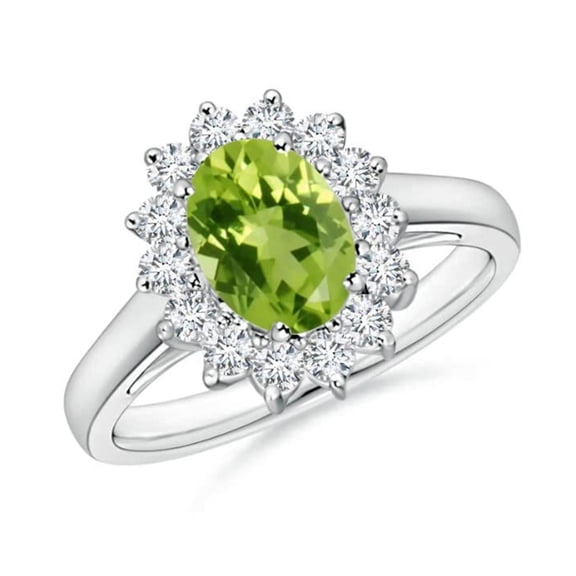 Tibetan Silver Women's Statement Ring 925 Sterling Silver Fashion Jewelry Peridot Gemstone, US size 6