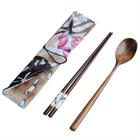 

2pcs Tableware Vintage Gift Set Chopsticks Japanese Wooden Spoon Kitchen，Dining Bar Small round Dining Set Table Small Dining Table Set for 4 Circle Light Table Runner Set Place Mats for round Tables