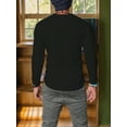 thumbnail image 4 of SANOPY Mens Henley Shirts Long Sleeve Fashion Tee Shirts Slim Fit 4 Buttons T-Shirts Casual Basic Pullover Top, 4 of 5