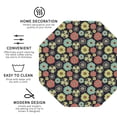 thumbnail image 3 of Naloa Daisies Flowers Leather Coasters for Drinks, Durable Drink Coasters 4 Set for Tabletop Protection, Luxurious Home Décor and Housewarming Gift ( {designName})Octagon, 3 of 6