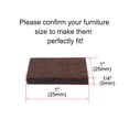thumbnail image 2 of 48Pcs Pad de Muebles Cuadrado de 1" con Adhesivo para Patas de Muebles Color Marrón, 2 of 7